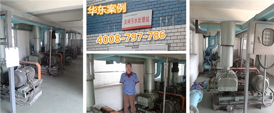 東風(fēng)汽車襄陽熱電廠風(fēng)神污水處理站羅茨風(fēng)機(jī)運行現(xiàn)場